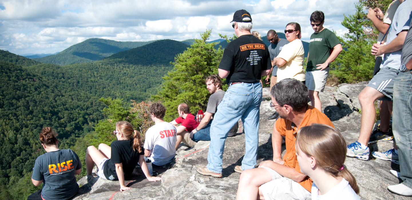 Mercer theology students on a retreat