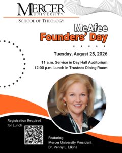2026 Founders Day flyer with information and QR code