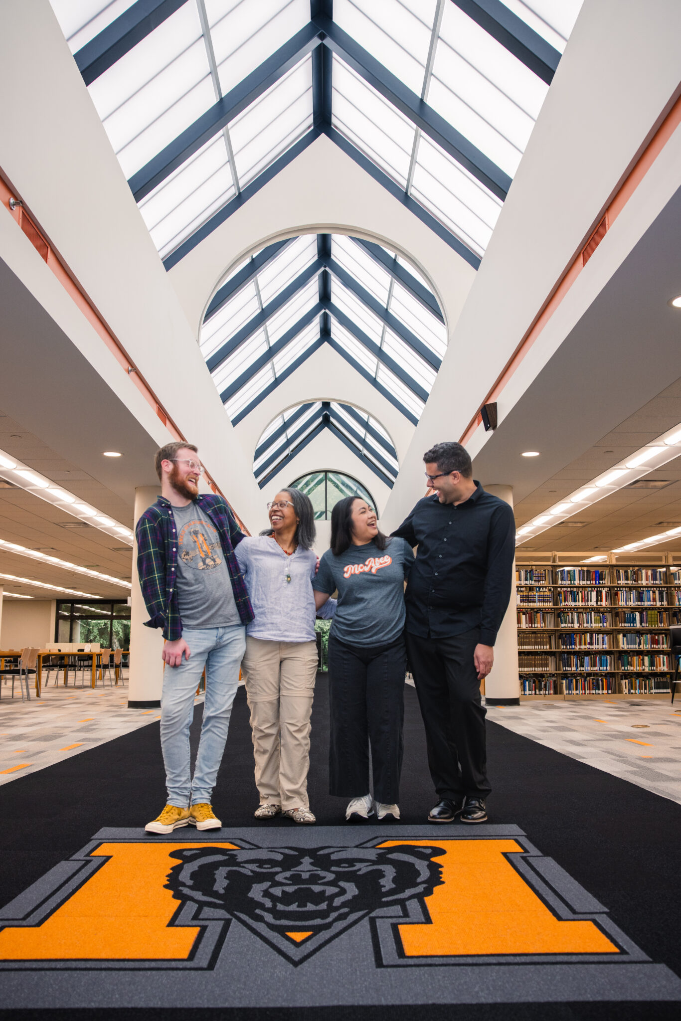 Students in library